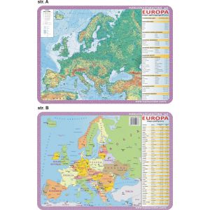 Podkładka edukacyjna Visual System Geografia, Mapa Europy